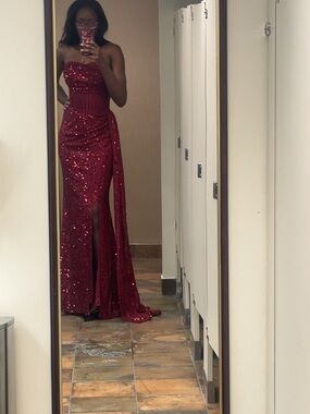 Prom Red sequin dress